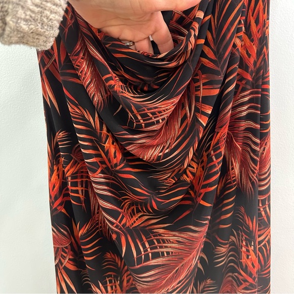 d.n.a. Couture Size 3X Black & Rust Tropical Spaghetti Strap Lined Dress NWT - Picture 5 of 8